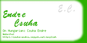 endre csuha business card